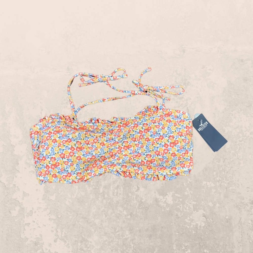 Hollister floral bathing suit top